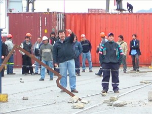 Trabajadores portuarios